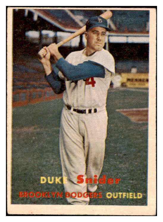 1957 Topps Baseball #170 Duke Snider Dodgers VG 501978