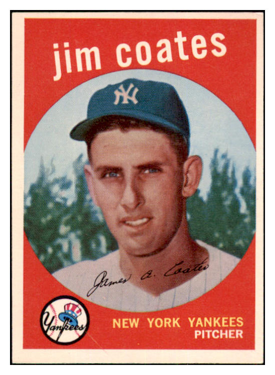 1959 Topps Baseball #525 Jim Coates Yankees NR-MT 502006