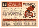 1959 Topps Baseball #531 Ray Webster Indians NR-MT 502008