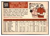 1959 Topps Baseball #511 George Susce Tigers EX-MT 502020