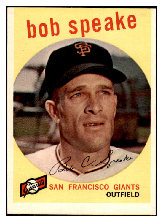 1959 Topps Baseball #526 Bob Speake Giants VG-EX 502026