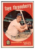 1959 Topps Baseball #534 Faye Throneberry Senators VG-EX 502028