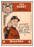 1959 Topps Baseball #551 Fred Haney A.S. Braves VG-EX 502029