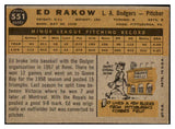 1960 Topps Baseball #551 Ed Rakow Dodgers NR-MT 502053