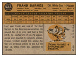 1960 Topps Baseball #538 Frank Barnes White Sox NR-MT 502065