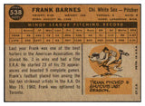 1960 Topps Baseball #538 Frank Barnes White Sox EX-MT 502066