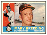 1960 Topps Baseball #525 Marv Breeding Orioles NR-MT 502086