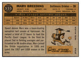 1960 Topps Baseball #525 Marv Breeding Orioles NR-MT 502086