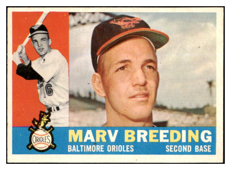 1960 Topps Baseball #525 Marv Breeding Orioles NR-MT 502087