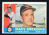 1960 Topps Baseball #525 Marv Breeding Orioles EX-MT 502088