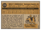 1960 Topps Baseball #508 Billy Consolo Senators EX-MT 502099