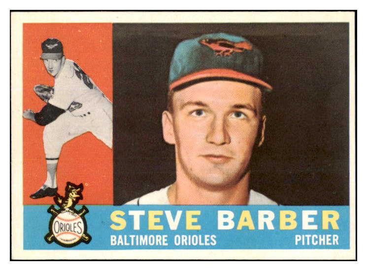 1960 Topps Baseball #514 Steve Barber Orioles EX-MT 502104