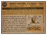 1960 Topps Baseball #516 Marty Kutyna A's EX-MT 502107