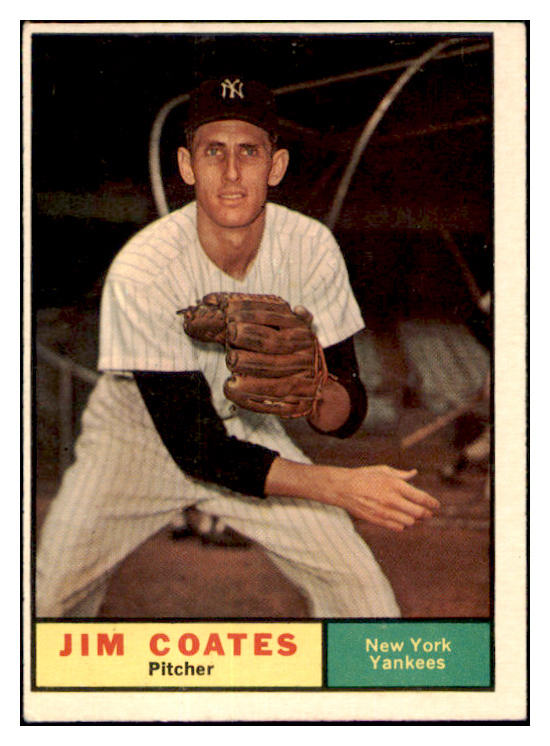 1961 Topps Baseball #531 Jim Coates Yankees EX-MT 502140