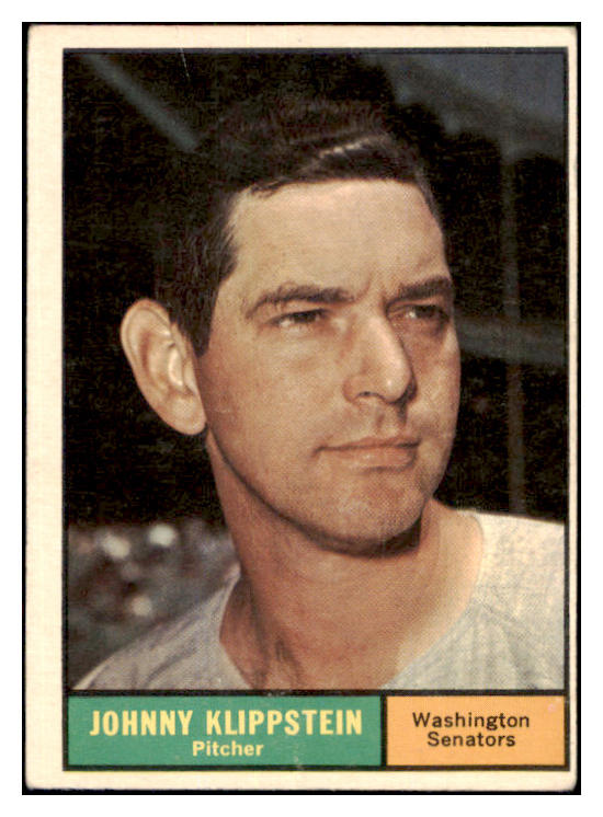 1961 Topps Baseball #539 Johnny Klippstein Senators VG-EX 502148