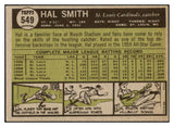 1961 Topps Baseball #549 Hal Smith Cardinals EX-MT 502154