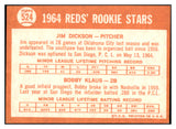 1964 Topps Baseball #524 Bobby Klaus Reds EX-MT 502174