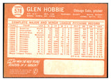 1964 Topps Baseball #578 Glen Hobbie Cubs EX 502218