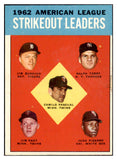 1963 Topps Baseball #010 A.L. Strike Out Leaders Jim Bunning EX-MT 502389