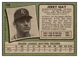 1971 Topps Baseball #719 Jerry May Royals NR-MT 502439