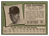 1971 Topps Baseball #724 Tom Tischinski Twins NR-MT 502442