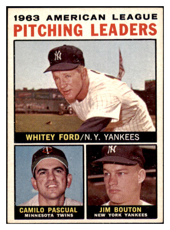 1964 Topps Baseball #004 A.L. Win Leaders Whitey Ford EX-MT 502504