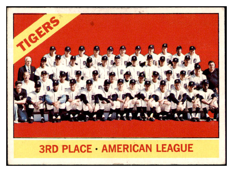 1966 Topps Baseball #583 Detroit Tigers Team EX 502511