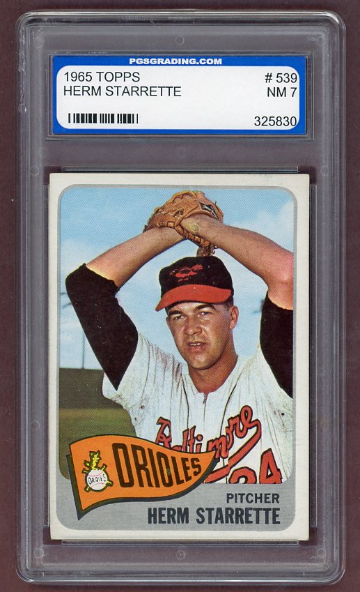 1965 Topps Baseball #539 Herm Starrette Orioles PGS 7 NM 502523