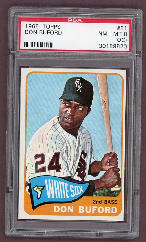 1965 Topps Baseball #081 Don Buford White Sox PSA 8 NM/MT oc 502534