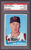 1965 Topps Baseball #317 Don McMahon Indians PSA 8 NM/MT oc 502543