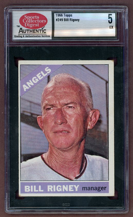 1966 Topps Baseball #249 Bill Rigney Angels SCD 5 EX 502550