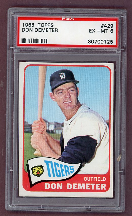 1965 Topps Baseball #429 Don Demeter Tigers PSA 6 EX-MT 502604