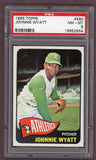 1965 Topps Baseball #590 Johnnie Wyatt A's PSA 8 NM/MT 502751