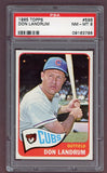 1965 Topps Baseball #596 Don Landrum Cubs PSA 8 NM/MT 502753