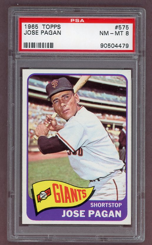 1965 Topps Baseball #575 Jose Pagan Giants PSA 8 NM/MT 502773