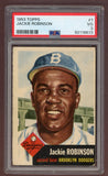 1953 Topps Baseball #001 Jackie Robinson Dodgers PSA 3 VG 502900