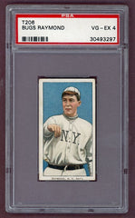 1909 T206 Bugs Raymond Giants PSA 4 VG-EX Polar Bear 502992