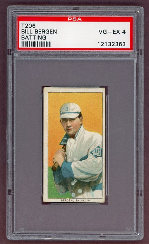 1909 T206 Bill Bergen Dodgers Batting PSA 4 VG-EX 503007