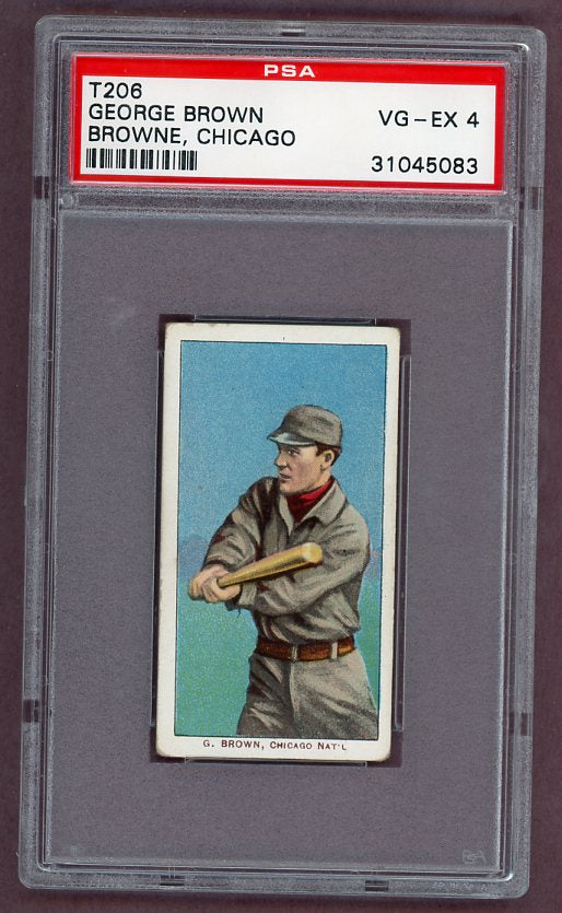 1909 T206 George Brown Cubs PSA 4 VG-EX 503013