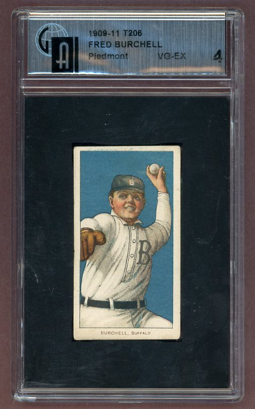 1909 T206 Fred Burchell Buffalo GAI 4 VG-EX 503014