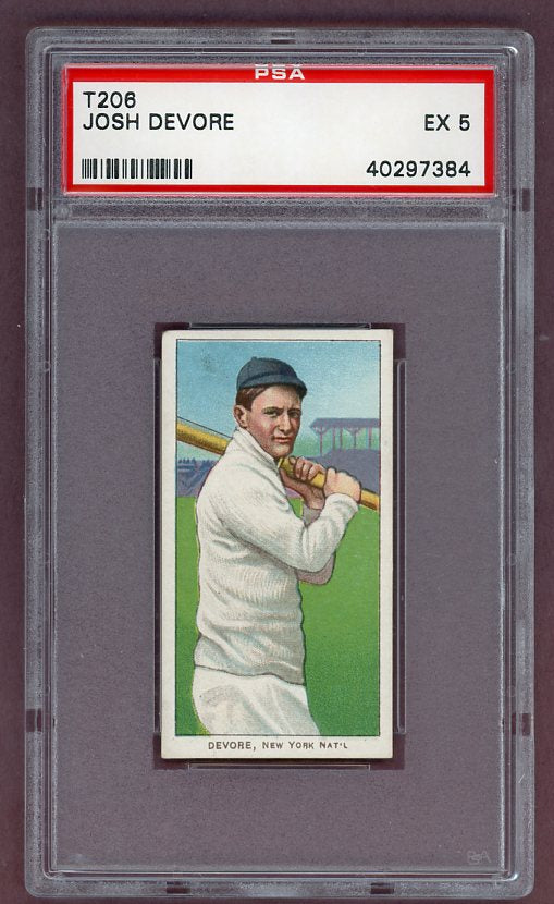 1909 T206 Josh Devore Giants PSA 5 EX 503031