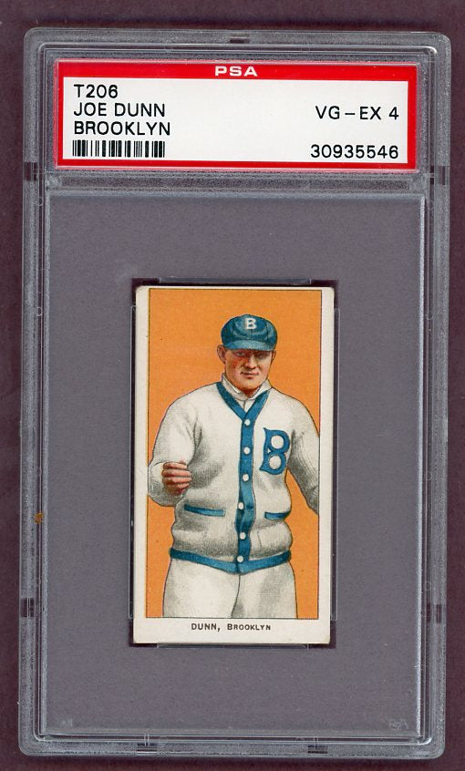 1909 T206 Joe Dunn Dodgers PSA 4 VG-EX 503033