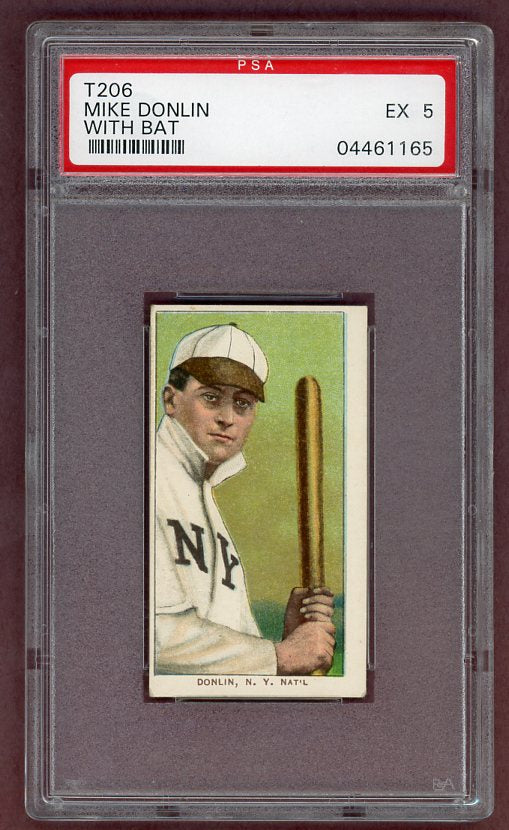 1909 T206 Mike Donlin Giants With Bat PSA 5 EX 503035