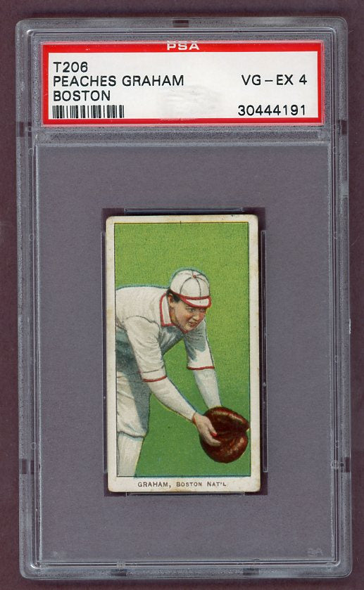 1909 T206 Peaches Graham Braves PSA 4 VG-EX 503040