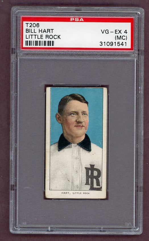 1909 T206 Bill Hart Little Rock PSA 4 VG-EX mc Old Mill 503049