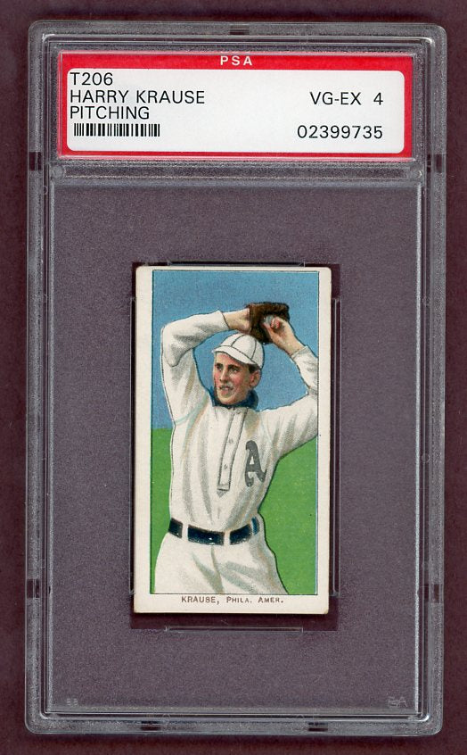 1909-11 T206 T 206 Harry Krause A's PSA 4 VG-EX 503070