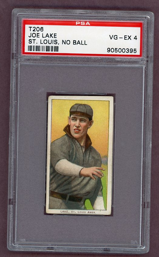 1909-11 T206 T 206 Joe Lake Browns PSA 4 VG-EX 503074