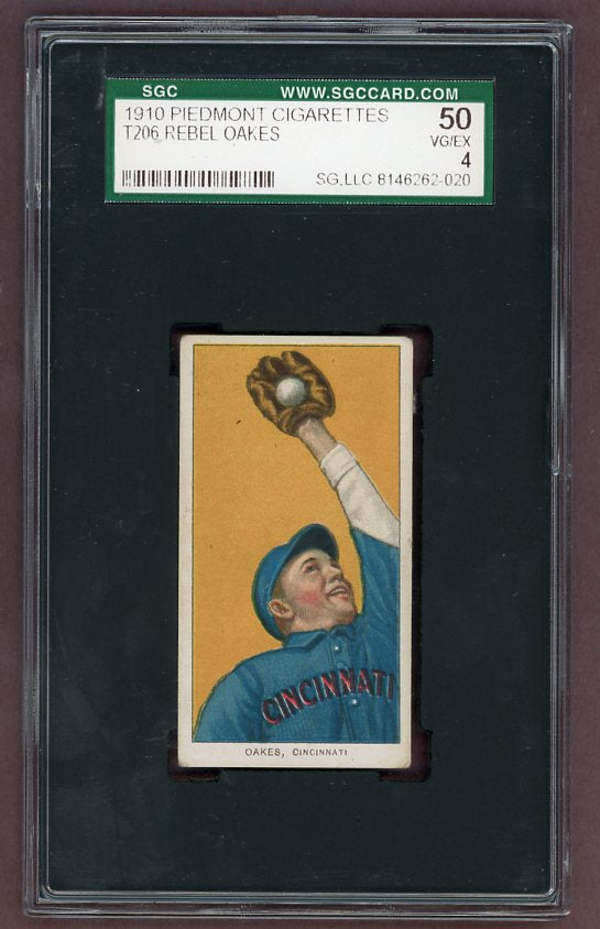 1909-11 T206 T 206 Rebel Oakes Reds SGC 4 VG-EX 503096