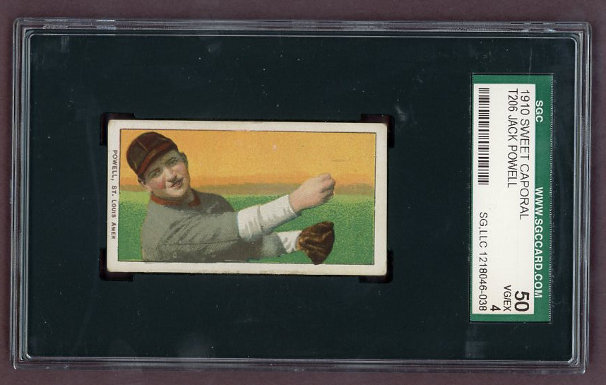 1909-11 T206 T 206 Jack Powell Browns SGC 4 VG-EX 503110