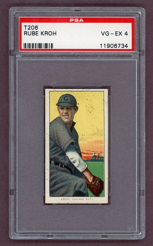 1909-11 T206 T 206 Rube Kroh Cubs PSA 4 VG-EX 503121